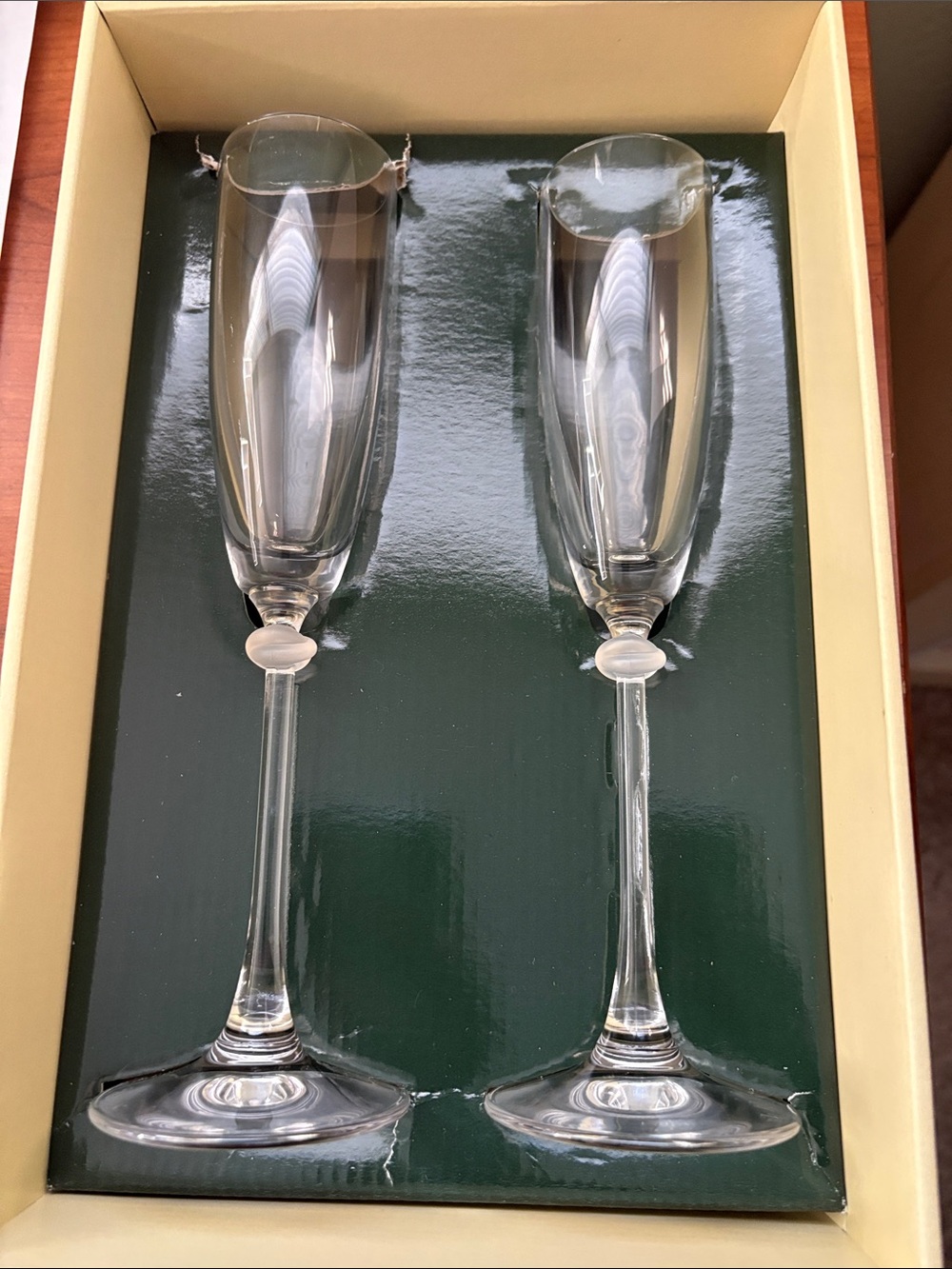 Ralph Lauren Champagne Flutes - Clear Glass (Set of 2)